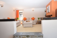 Open plan space great for spending time with friends and family.